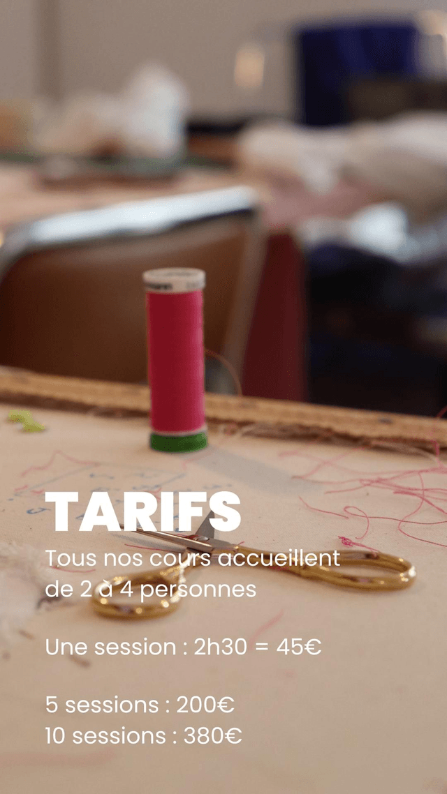 Les abonnements aux cours de broderie 