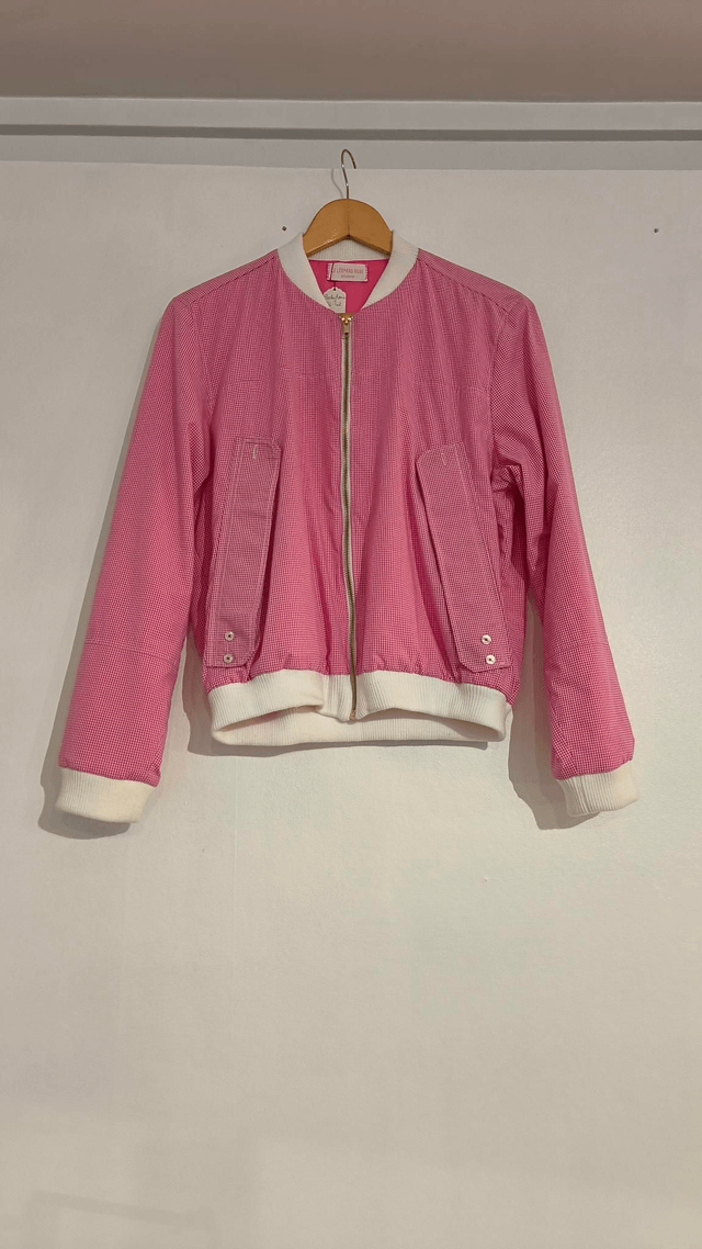 Veste vichy - Léopard rose