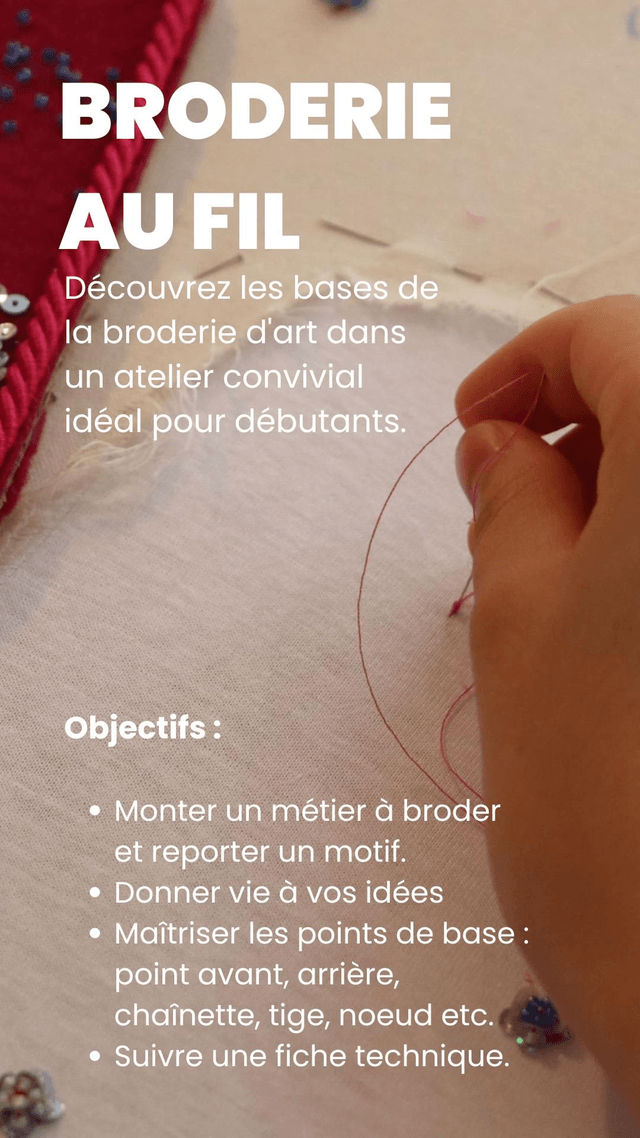 Les abonnements aux cours de broderie 