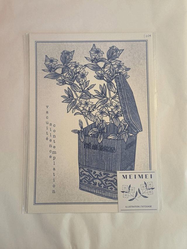 A4 thé au jasmin tout bleu