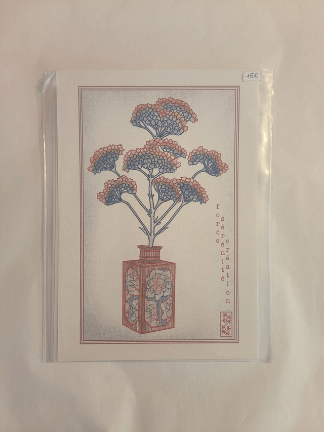 A5 valériane et vase