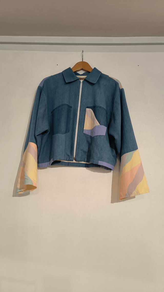 Veste arc en ciel - Léopard rose
