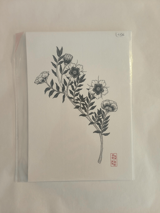 A5 branche rosée 