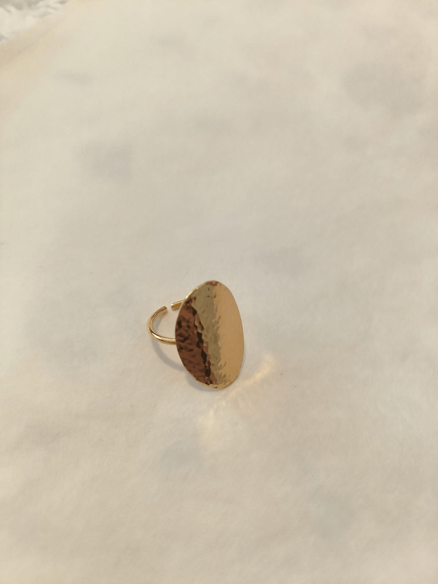 Bague plaque dorée 