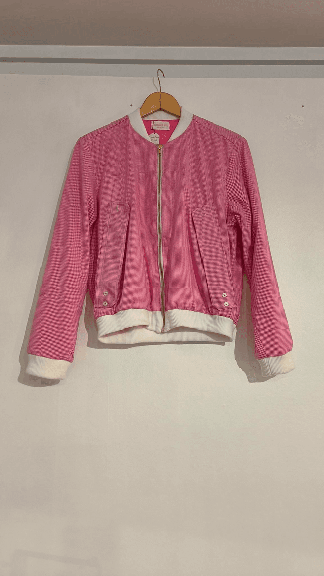 Veste vichy - Léopard rose
