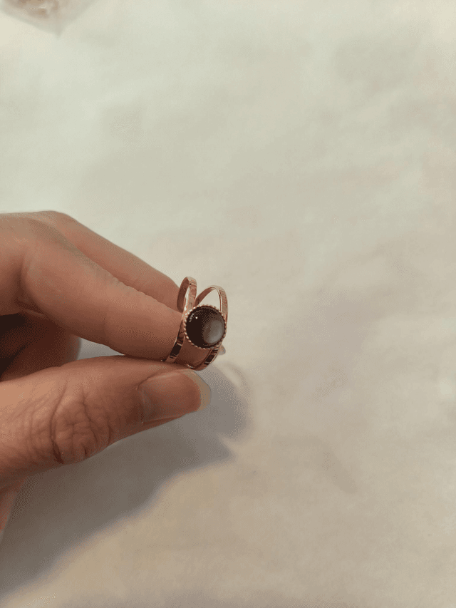 Bague double perle 