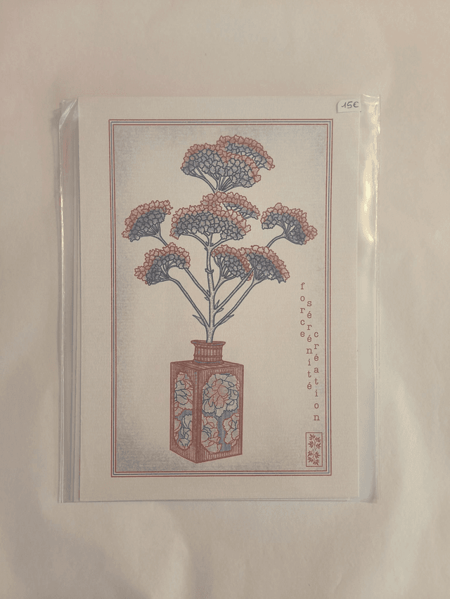 A5 valériane et vase