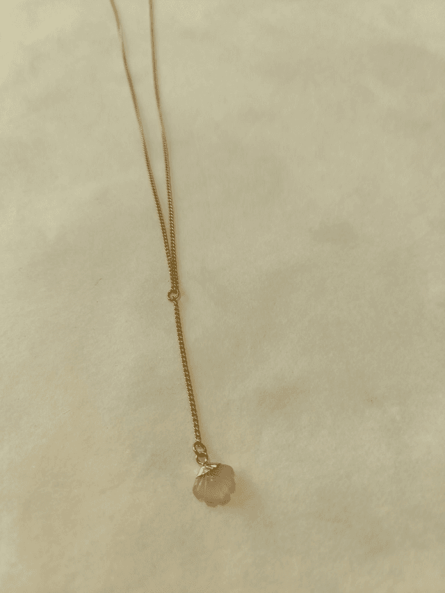 Collier coquillage rose