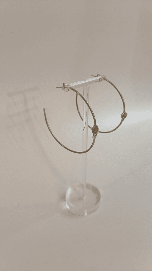 Créoles zip argent - Charlotte Lavergne