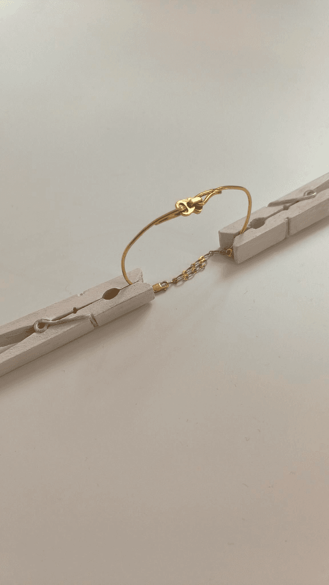 Bracelet zip plaqué or - Charlotte Lavergne 